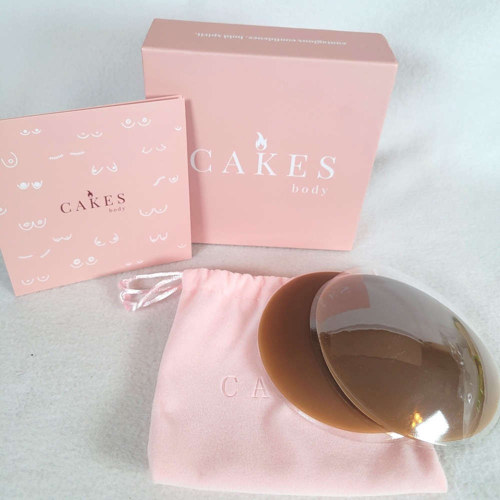 CAKES body Womens Nipple Covers Non-Adhesive Silicone Size OG Cocoa Brown